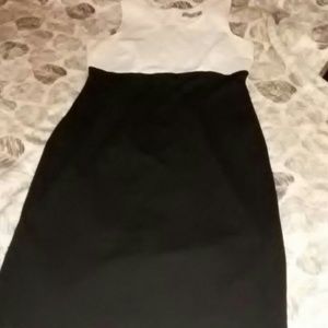 Danny and Nicole, black and white sleeveless dress